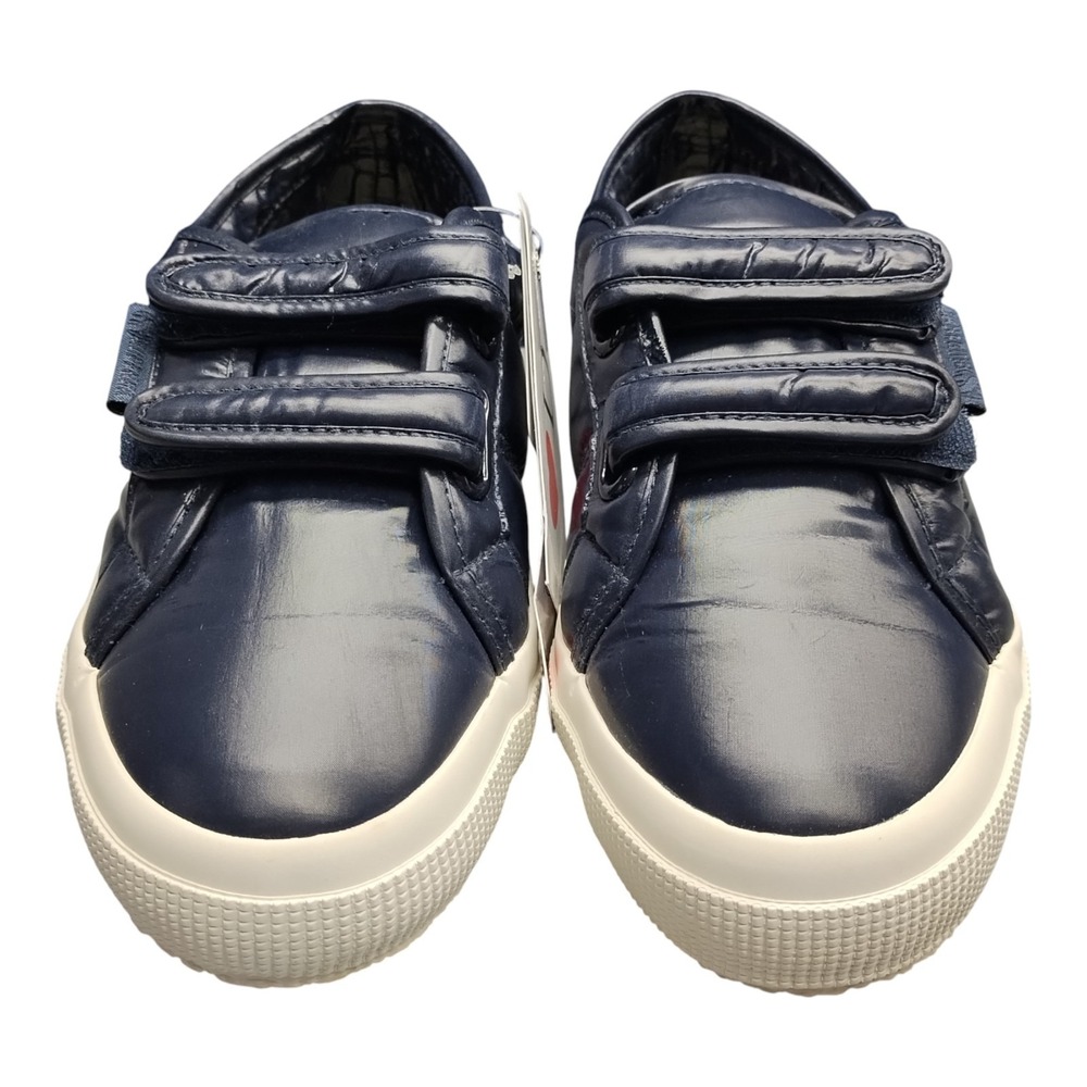 Superga 2750 Geraldina Womens US Size 7.5 Navy White Puffers Strap Rubber Sole